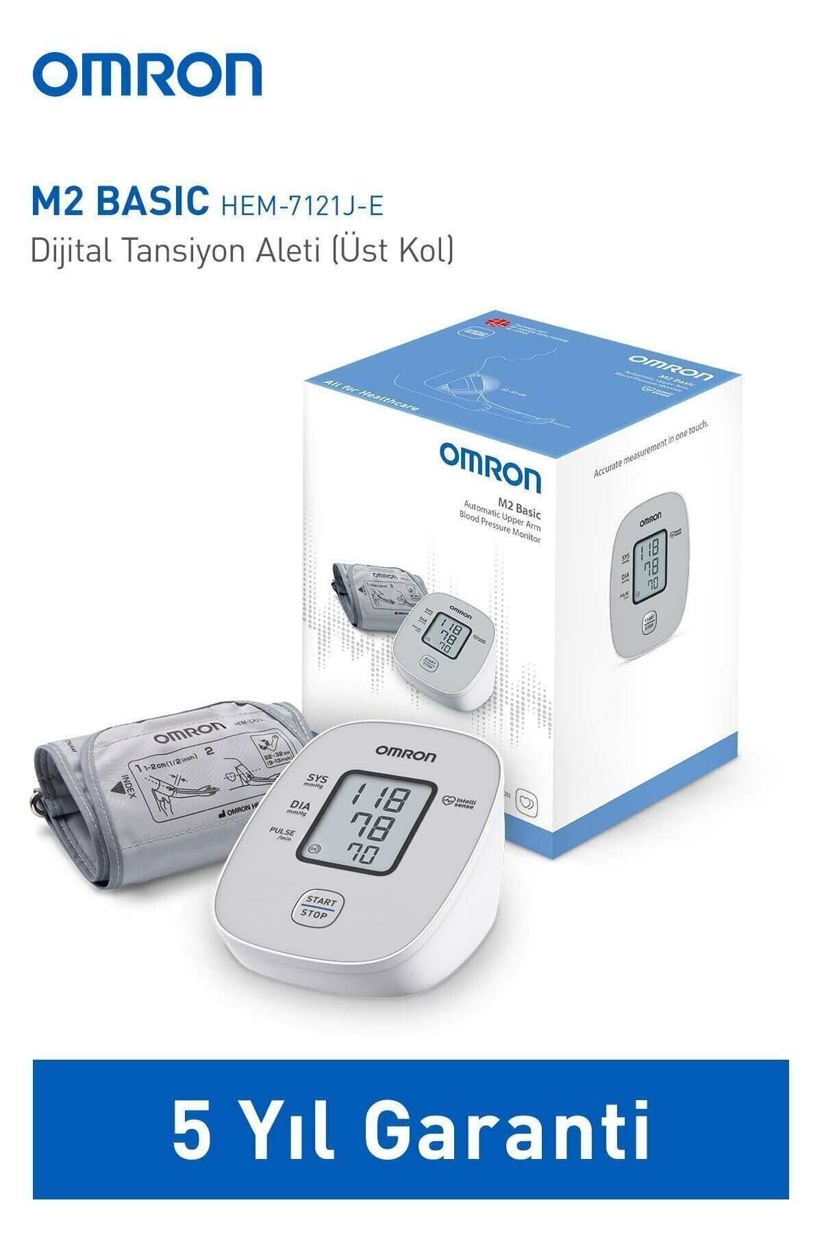 Omron M2 Basic 7121j-e Üst Koldan Ölçer Dijital Tansiyon Aleti