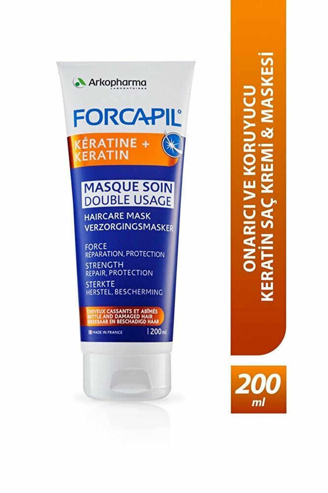 Forcapil® Keratin + Mask – Onarıcı Ve Koruyucu Saç Kremi Ve Saç Maskesi - 200 Ml