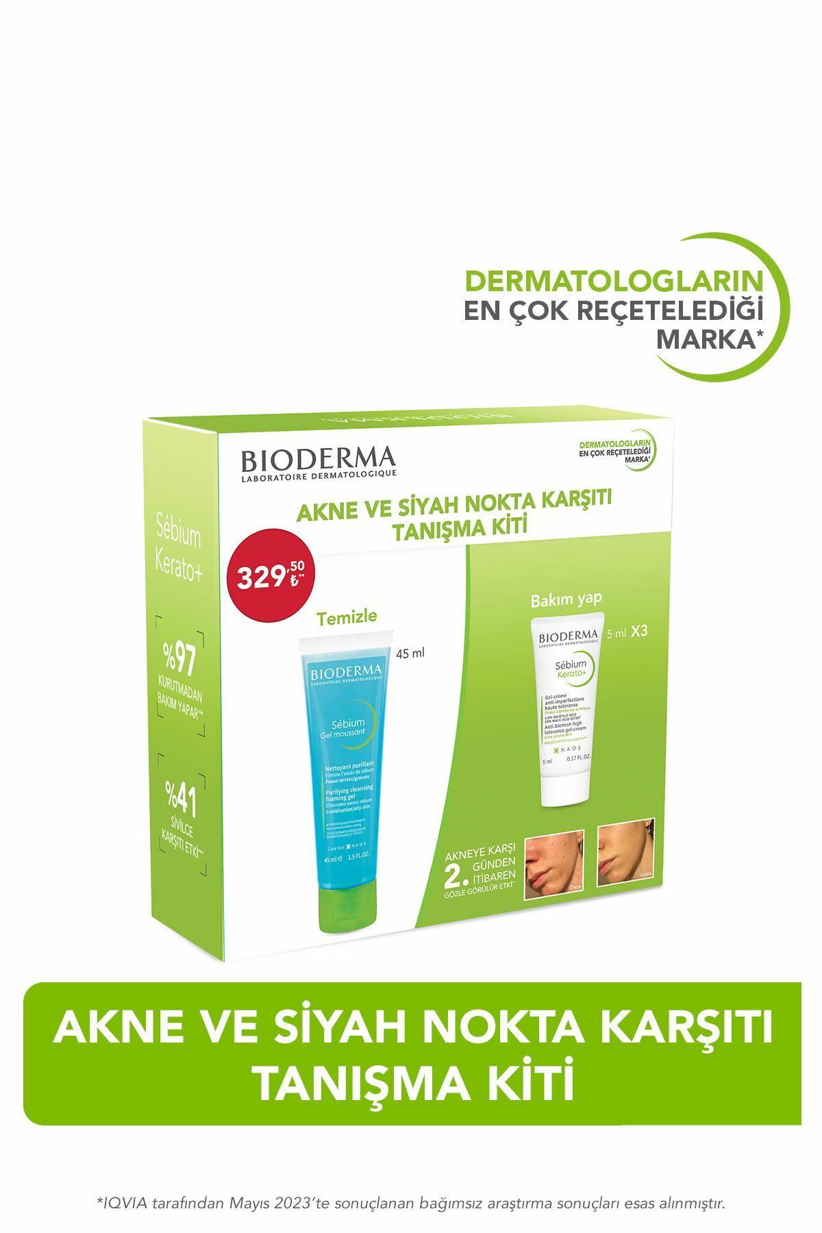 Bioderma Sebium Akne Eğilimli Ciltler Akne ve Siyah Nokta Karşıtı Tanışma Kiti (Temizleme Jeli-Bakım Kremi)
