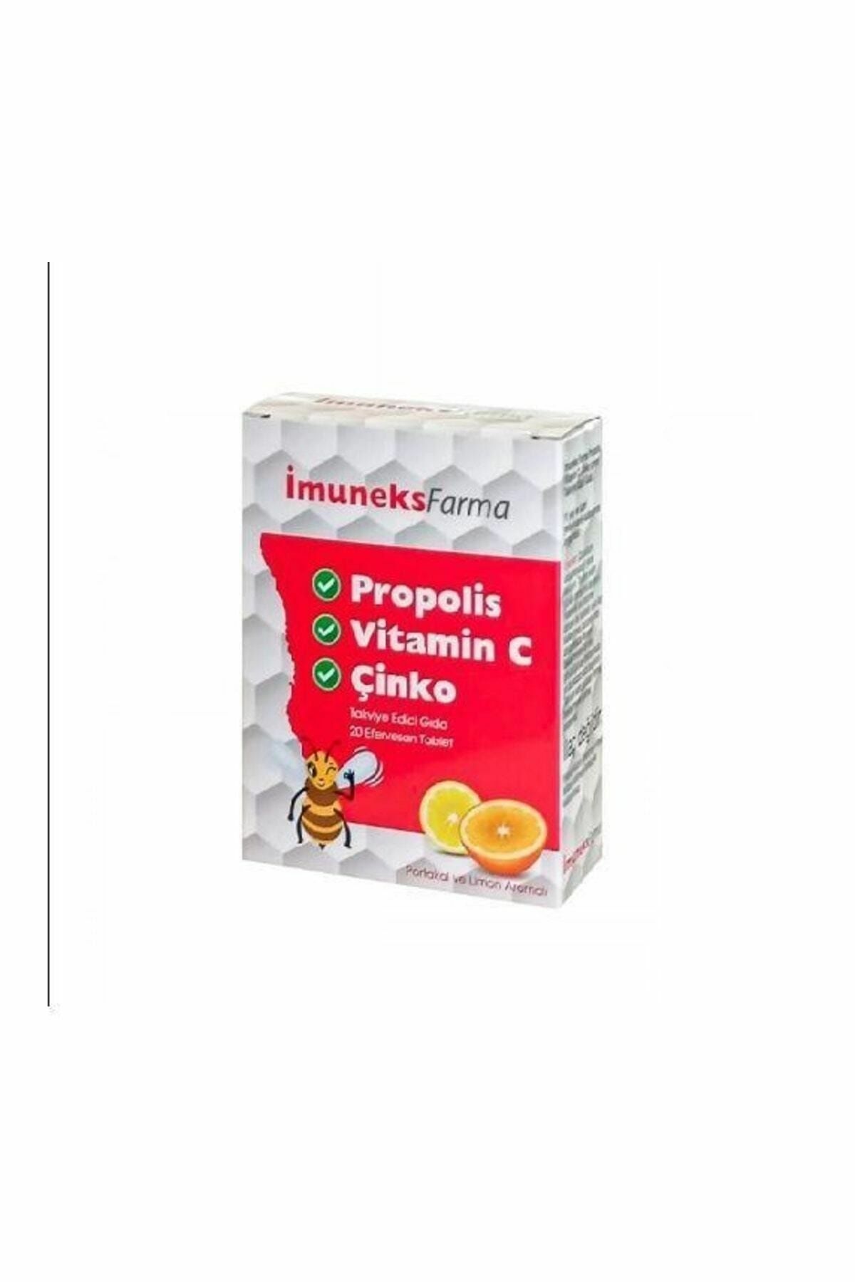Imuneks Farma Propolis Vitamin C Ve Çinko 20 Tablet