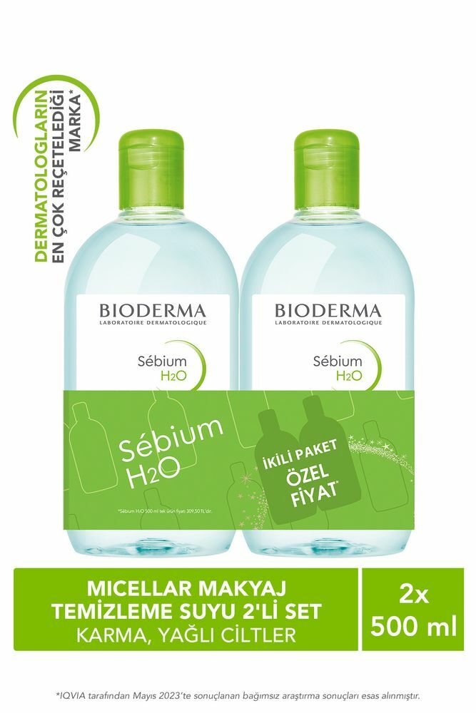 Bioderma Sebium H2O 500 ml X 2 Adet