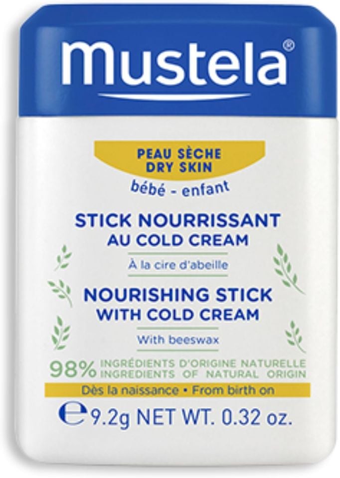 Cold Cream ve Organik Balmumu İçeren, Kuru Dudaklar ve Yanaklar için Besleyici Stick 9.2g