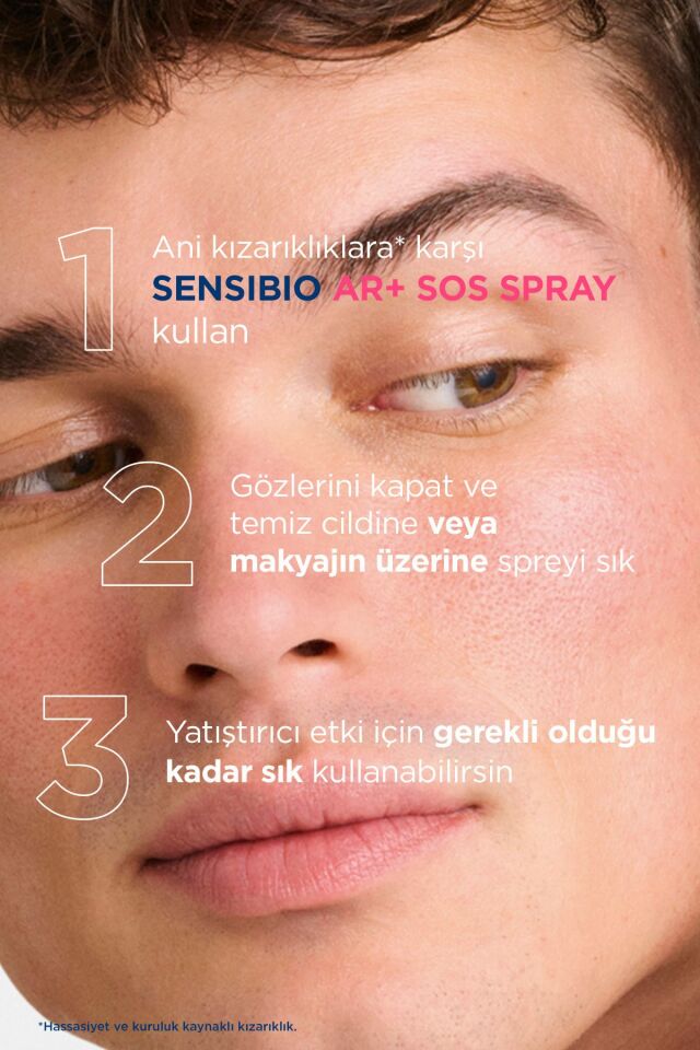 Sensibio AR+ SOS Sprey Kızarıklık Eğilimli Hassas Ciltler İçin Yatıştırıcı Ferahlatıcı Sprey 70 ml