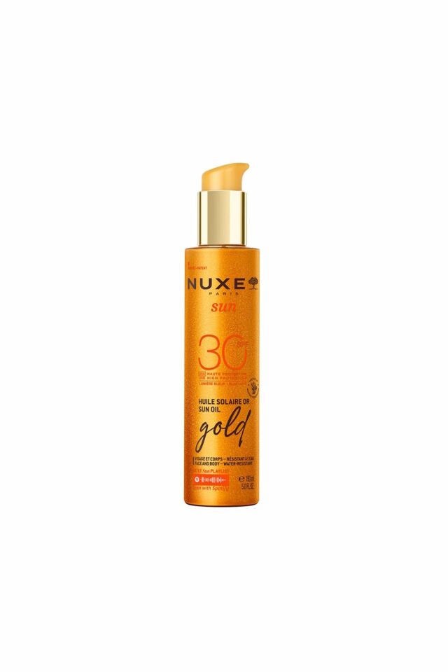 NUXE Sun Bronzlaştırıcı Yağ SPF30 | %100 Doğal Altın Sedefli | Geniş Spektrum Koruma & Işıltılı Bronzluk