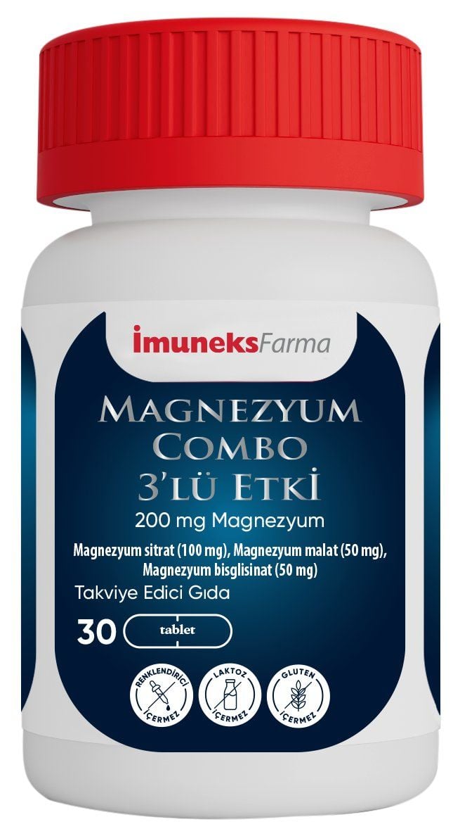 ImuneksFarma Magnezyum Combo 3'lü etki 30 Tablet