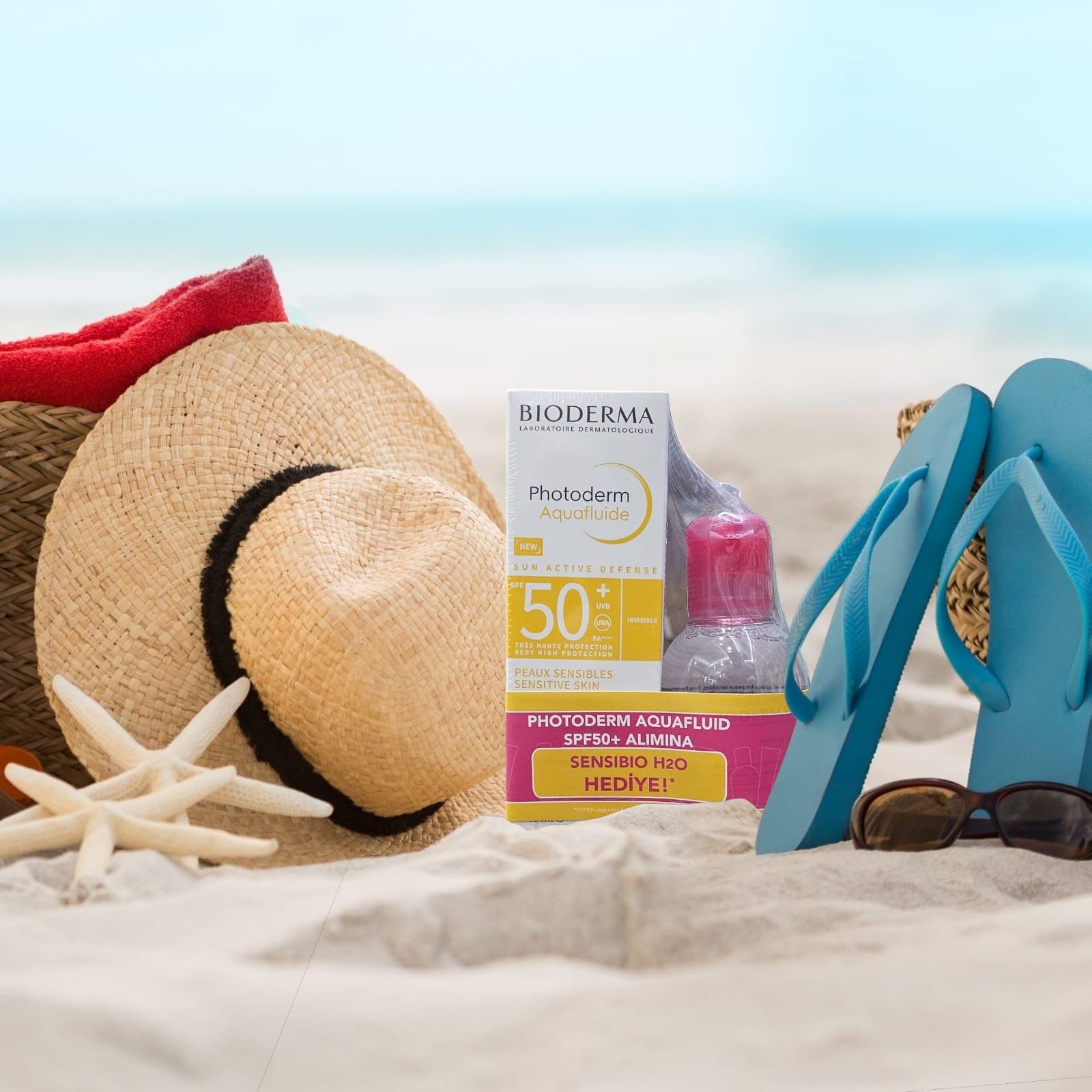 Bioderma Photoderm Aquafluide SPF50 40ml - 100ml Sensibio H2O HEDİYE