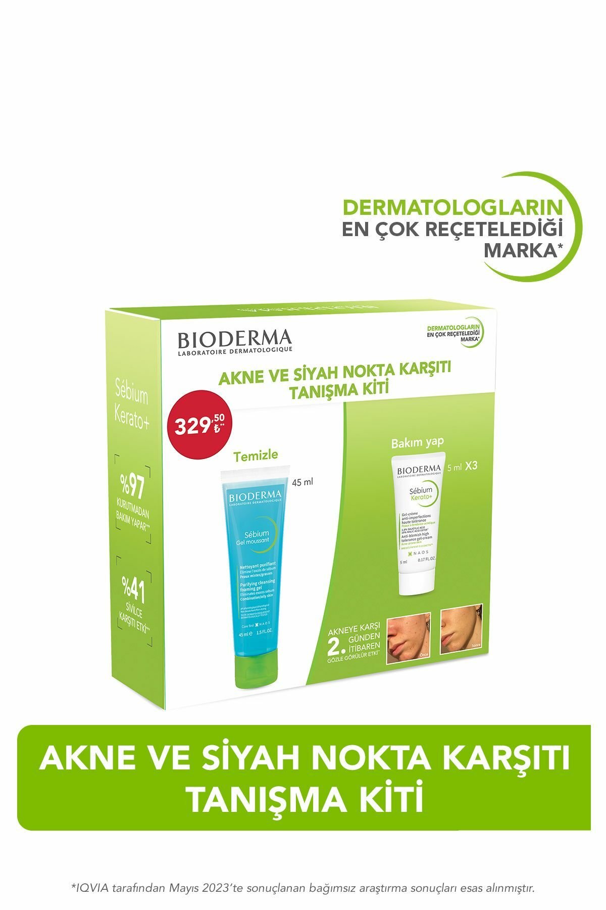 Bioderma Sebium Akne Eğilimli Ciltler Akne ve Siyah Nokta Karşıtı Tanışma Kiti (Temizleme Jeli-Bakım Kremi)